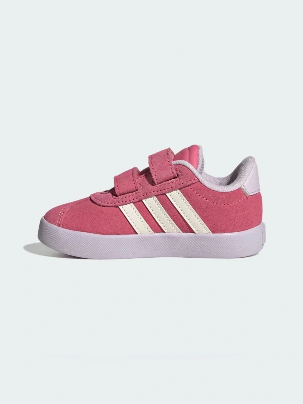 Pink Adidas VL Court 3.0 children's sneakers Size 10K